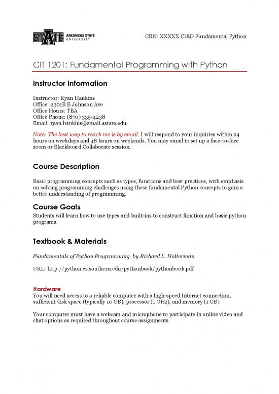 picture Python Fundamentals Pdf 187537 | Syllabus Cit 1201   Python