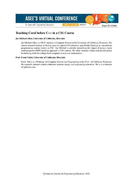 picture_Computer Science Thesis Pdf 187254 | Teaching Coral Before C In A Cs1 Course