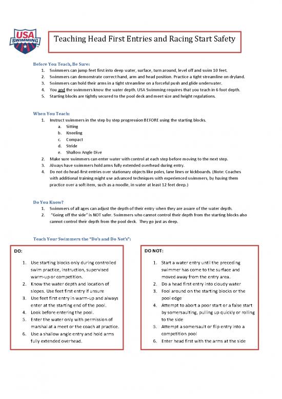 picture_Head First Pdf 185351 | Teaching Head First Entries And Racing Start Safety