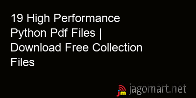 picture 19 High Performance Python Pdf Files | Download Free Collection Files