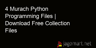 picture 4 Murach Python Programming Files | Download Free Collection Files
