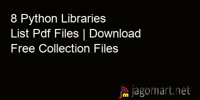 picture 8 Python Libraries List Pdf Files | Download Free Collection Files