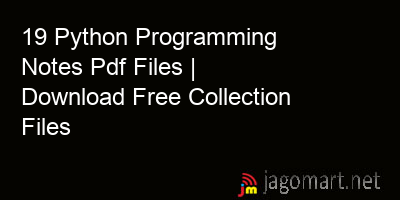 picture 19 Python Programming Notes Pdf Files | Download Free Collection Files