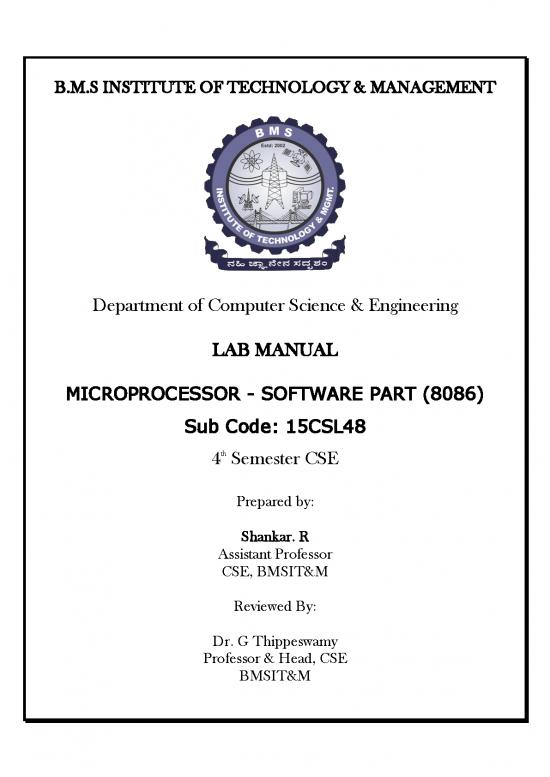 picture1_Microprocessor Lab Manual 189812 | 15csl48 Microprocessor Lab Manual Shankar Software