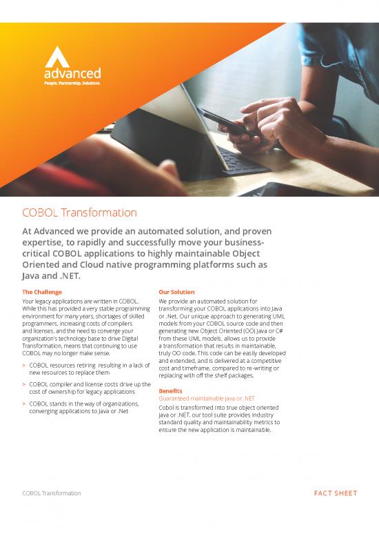 picture Cobol Pdf 188368 | Advanced Fact Sheet Cobol Transformation Us