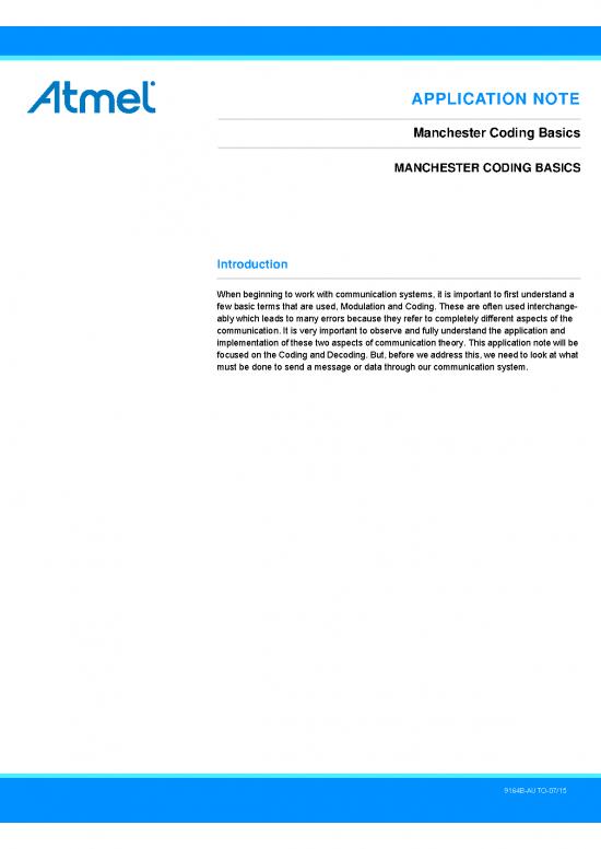picture Basics Of Coding Pdf 190016 | Atmel 9164 Manchester Coding Basics Application Note