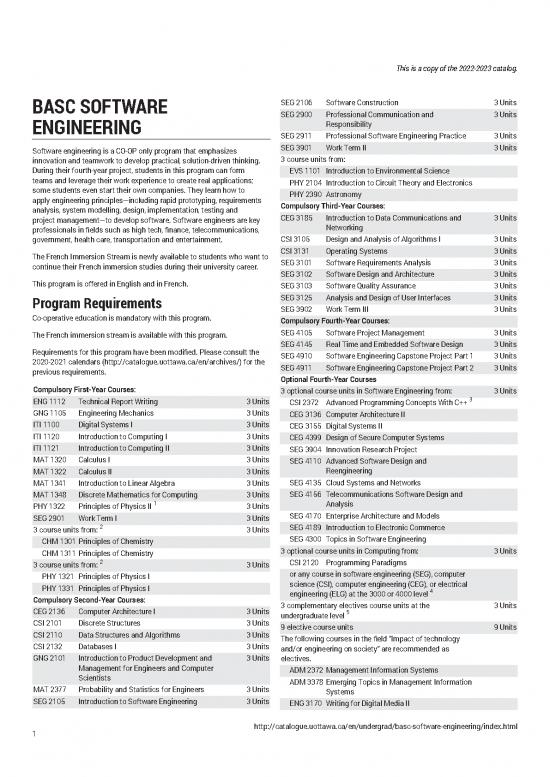 picture Software Engineering Course Pdf 190147 | Basc Software Engineering