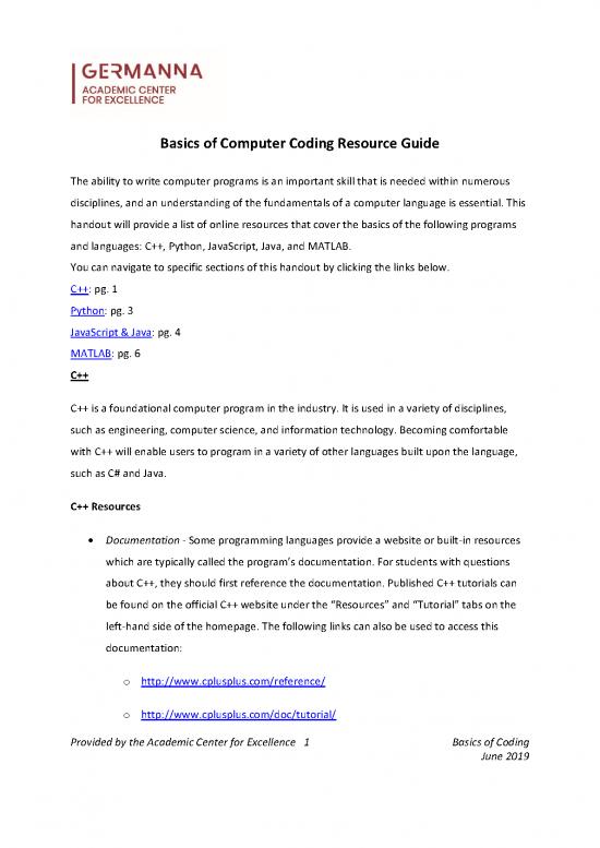 picture1_Matlab Programming Pdf 189258 | Basics Of Coding Resource Guide