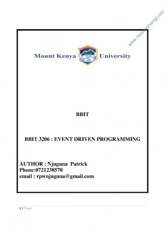 picture1_Visual Programming Pdf 189481 | Bbit 3306 Event Driven Programming