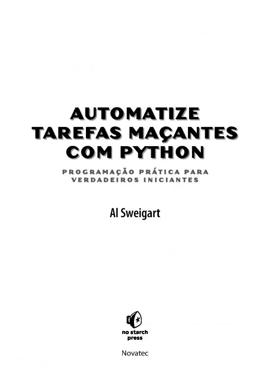 picture1_Automate The Boring Stuff With Python Free Pdf 187988 | Capitulo 9788575224465