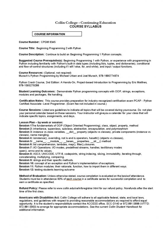 picture1_Python Programming Notes Pdf 188040 | Cpgm 6345 Beginning Programming Ii