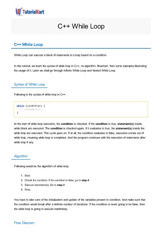 picture_Tutorial Pdf 188542 | Cpp While Loop