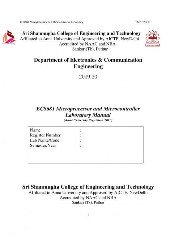 picture_Microprocessor Lab Manual 189813 | Ec8681 Mpmc Labmanual