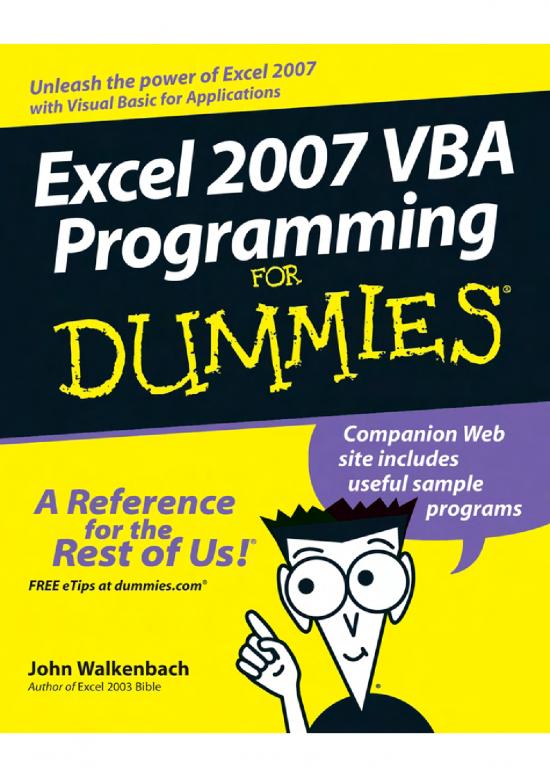 picture Programming For Dummies Pdf 188742 | Excel2007vbaprogrammingfdsamplechapter2