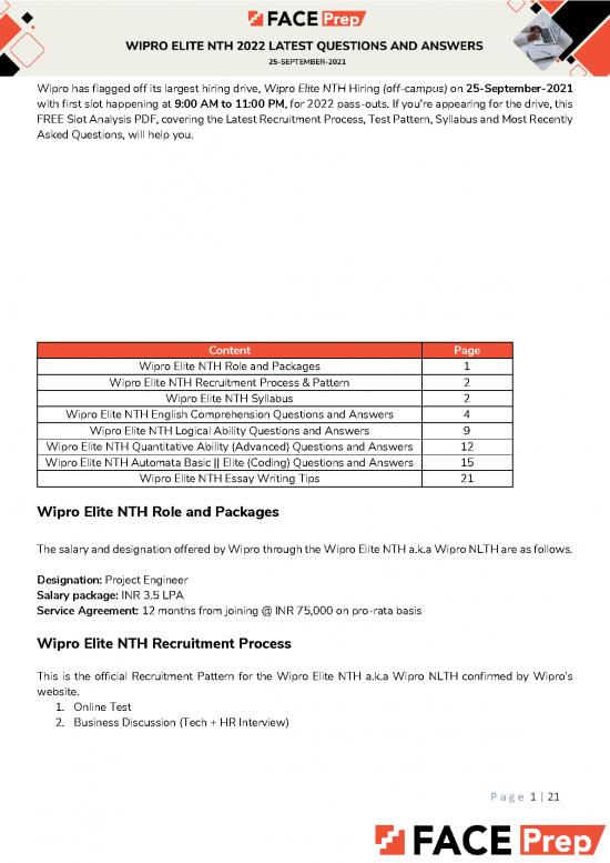picture_Wipro Coding Questions With Answers Pdf 189301 | Face Prep  Wipro Slot Analysis 25th Sep 2021 Slot 1