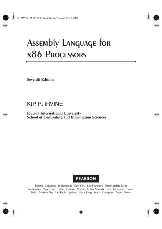 picture1_Assembly Language For X86 Processors Pdf 190071 | Frontmatter 7e