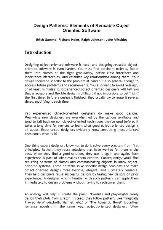 picture Software Design Pdf 188109 | Gamma Designpatternsintro
