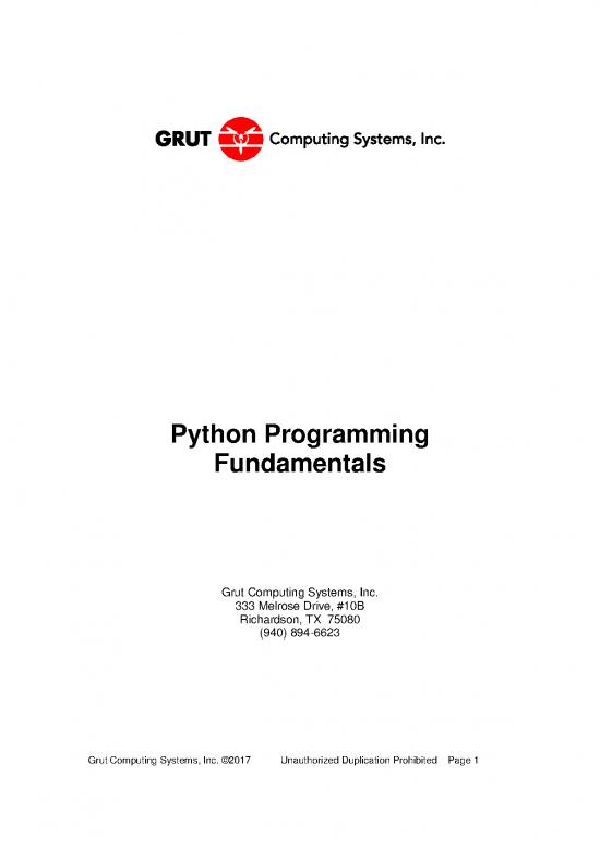 picture_Python Fundamentals Pdf 188113 | Grut Python