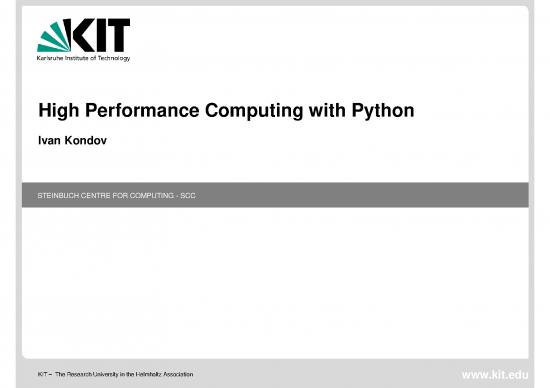 picture1_Python Projects Pdf 189345 | Hpc With Python
