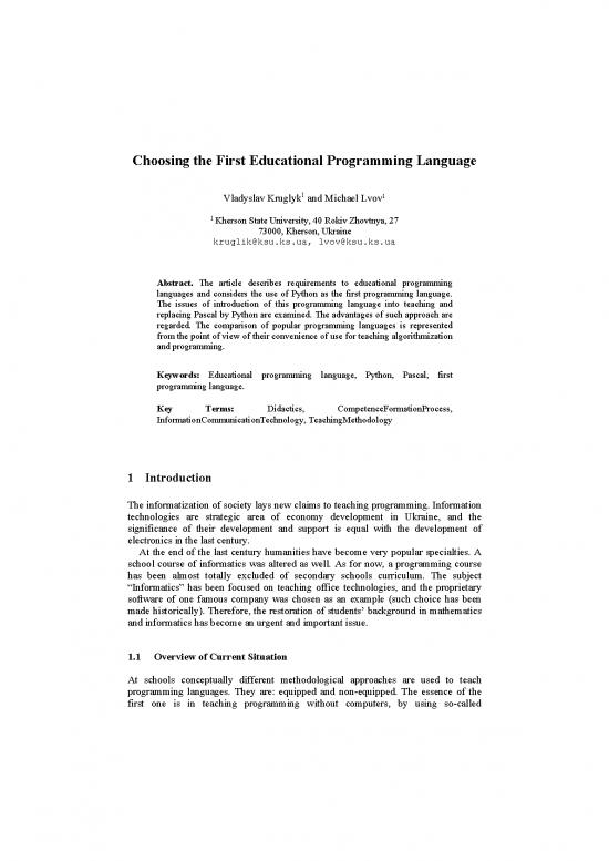 picture Pascal Programming Language Pdf 188695 | Icteri 2012 Ceur Ws Paper 37 P 188 198