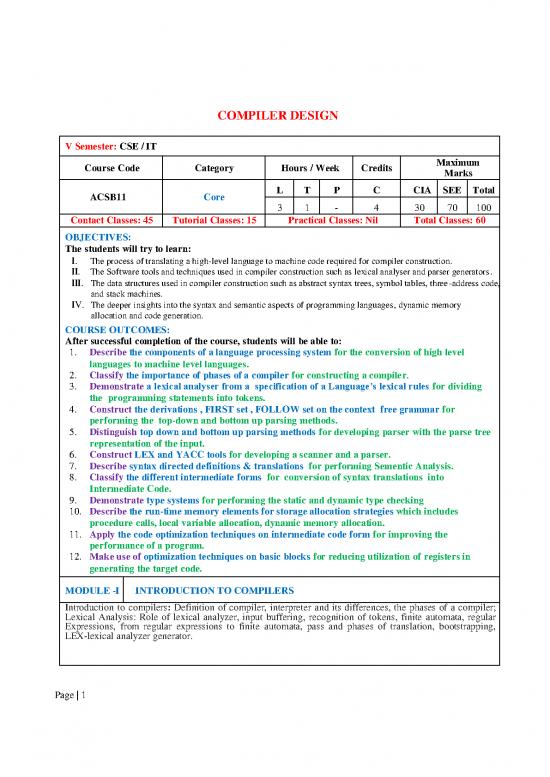 picture Machine Language Pdf 188136 | It Compiler Design Syllabus