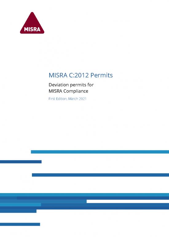 picture1_Misra C 2012 Permits First Edition