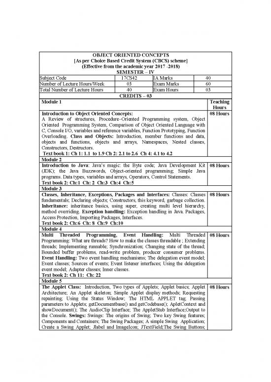 picture Programming Concepts Pdf 188379 | Ooc 17cs42 Syllabus