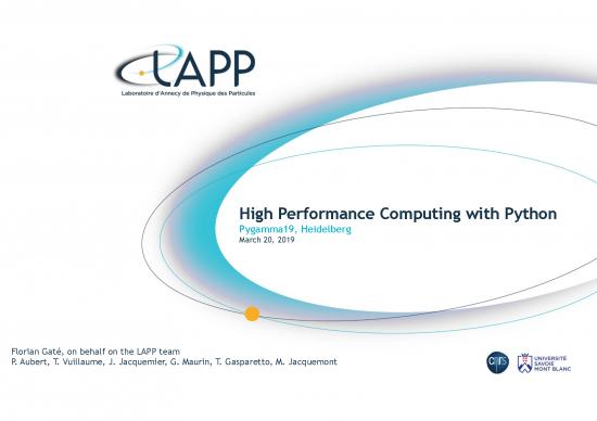picture1_High Performance Python Pdf 189342 | Pygamma19 Hpc