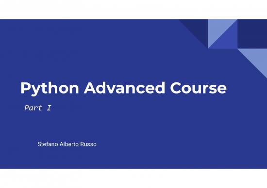 picture1_Advanced Python Programming Pdf 189789 | Python Advanced Course   Part I
