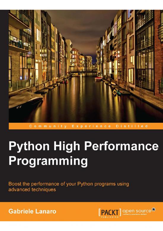 picture High Performance Python Pdf 189467 | Python High Performance Programming   Lanaro, Gabriele