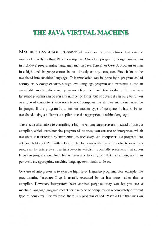 picture Machine Language Pdf 188150 | The Java Virtual Machine