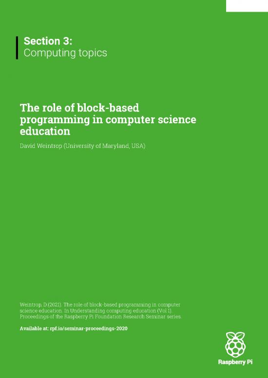 picture1_The Practice Of Programming Pdf 188426 | The Role Of Block Based Programming 1