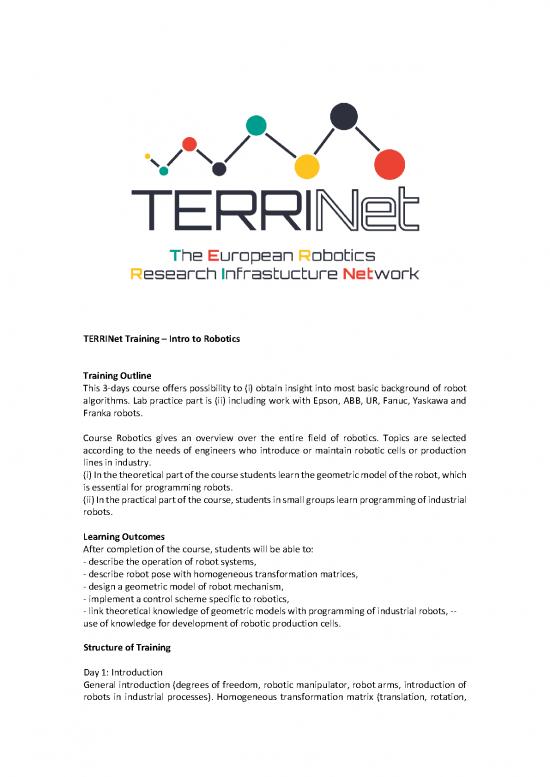 picture Abb Robot Programming Training Pdf 190359 | Training Description   Intro To Robotics (ul)