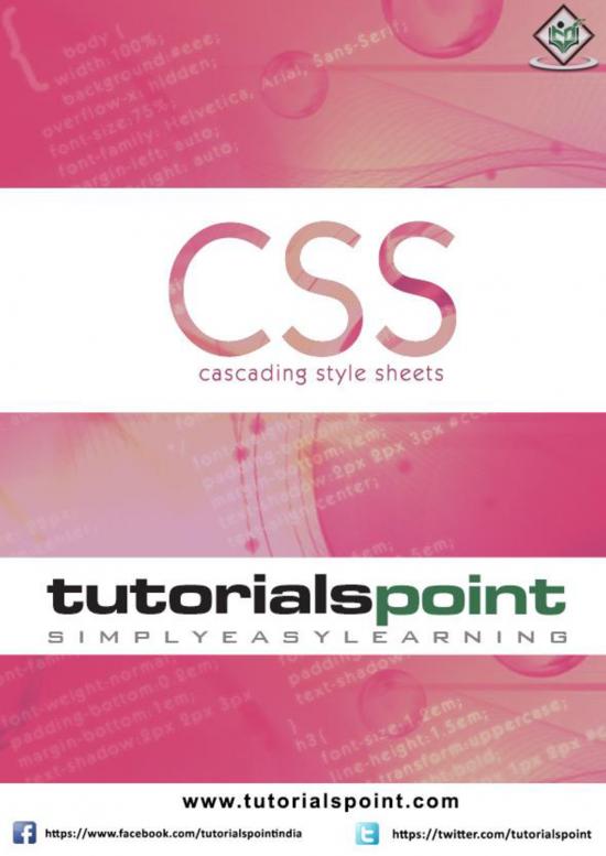 picture Html Tutorial Pdf 189484 | Tutorialspoint Css