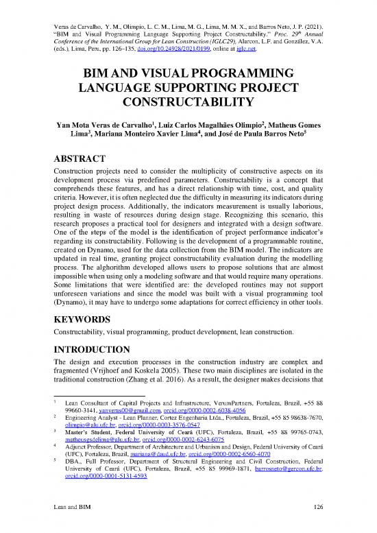 picture1_Visual Programming Pdf 189326 | Veras De Carvalho Et A  2021   Bim And Visual Programming Language Supporting Project Constructability
