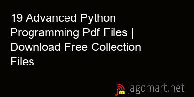 picture 19 Advanced Python Programming Pdf Files | Download Free Collection Files