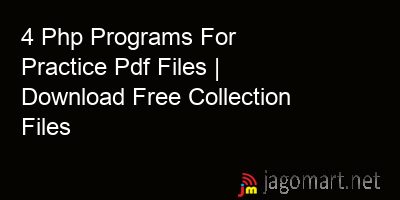 picture 4 Php Programs For Practice Pdf Files | Download Free Collection Files