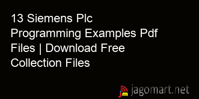 picture 13 Siemens Plc Programming Examples Pdf Files | Download Free Collection Files