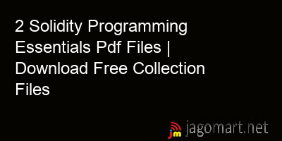 picture 2 Solidity Programming Essentials Pdf Files | Download Free Collection Files