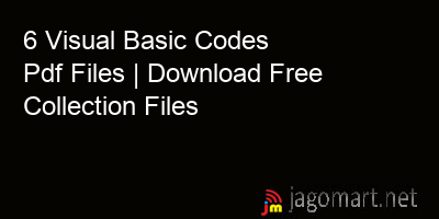 picture 6 Visual Basic Codes Pdf Files | Download Free Collection Files