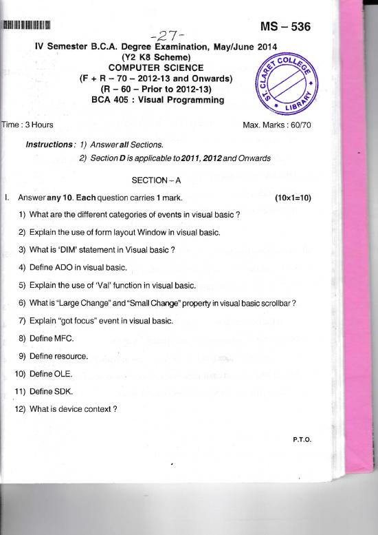 picture1_Computer Science Thesis Pdf 190743 | 27 Visual Programming Y2k8 F R