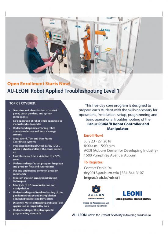 picture Fanuc Robot Programming Manual Pdf 190644 | Au Leoni Rat1 Open Enroll Flyer Ac
