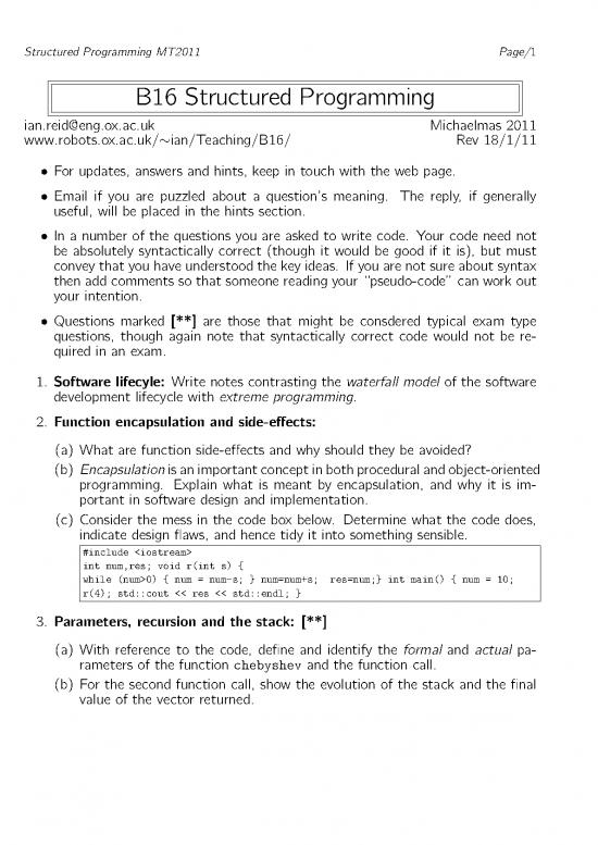 picture Programming Notes Pdf 191533 | B16 Structured Programming Tutesheet