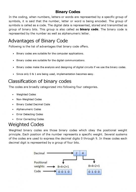picture_Binary Codes Pdf 192504 | Binary Codes
