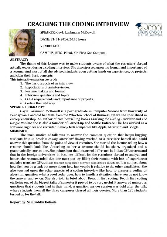 picture Computer Science Thesis Pdf 190674 | Cracking The Coding Interview Gayle Mcdowell