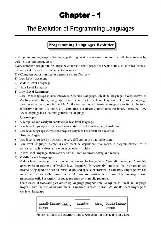 evolution of programming languages essay