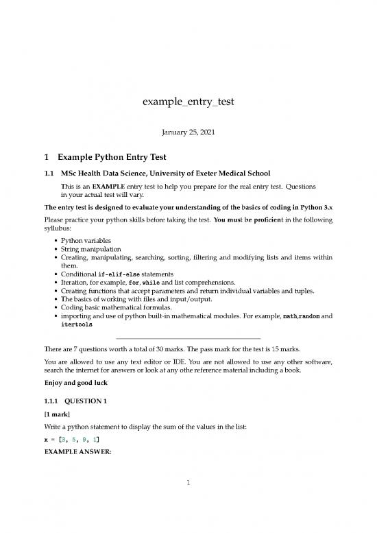 picture1_Python Practice Questions Pdf 191028 | Example Entry Test