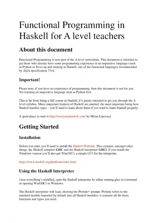 picture1_Functional Programming Pdf 191630 | Functional Programming In Haskell For A Level Teachers