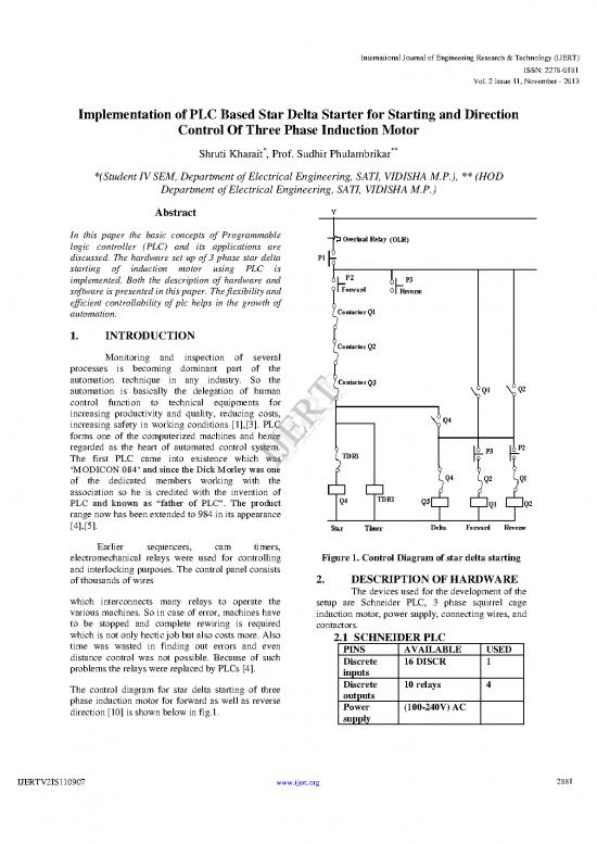 picture1_Controller Pdf 191162 | Implementation Of Plc Based Star Delta Starter For Starting And Direction Control Of Three Phase Induction Motor Ijertv2is110907