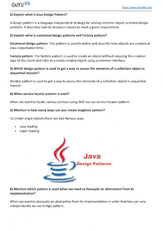 picture1_Object Oriented Design Pdf 191099 | Java Design Patterns Interview Questions